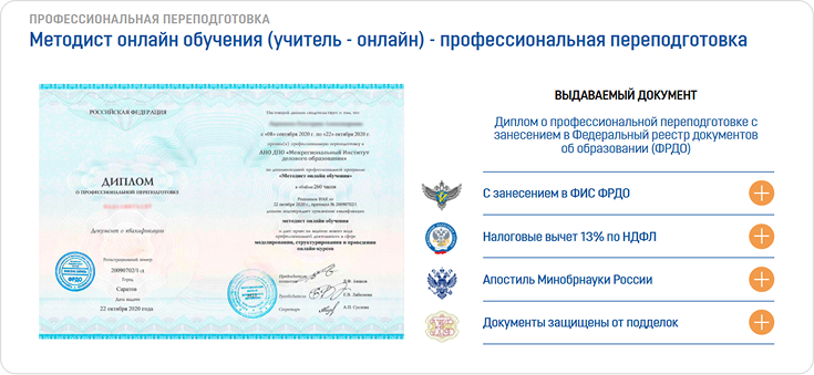 Курсы Межрегионального института делового образования по обучению профессии Методист Курсы профессиональной переподготовки «Методист онлайн-обучения» МИДО