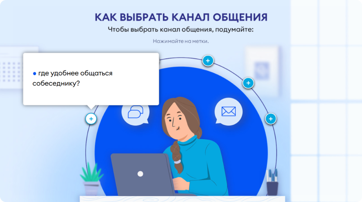 Интерактивная схема в курсе по деловой переписке