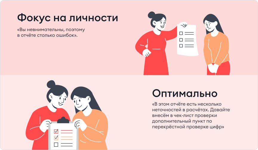 Пример ОС с фокусом на личности и на действиях Пример ОС с фокусом на личности и на действиях